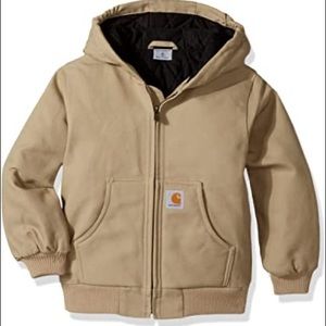CARHARTT • Tan Hooded Jacket Coat | Youth XL